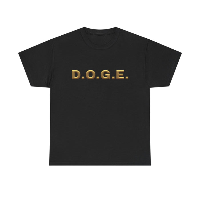 Department Of Government Efficiency Tee, Trump T-Shirt D.O.G.E Shirt Funny Political Satire Shirt, Top Humor Parody, Cool Graphic Tee, Gold