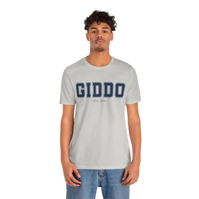 Giddo Established 2024 Tee Shirt - Personalized Grandfather Gift - Celebratory Grandpa T-Shirt - Custom Giddo New Grandfather Present Cotton