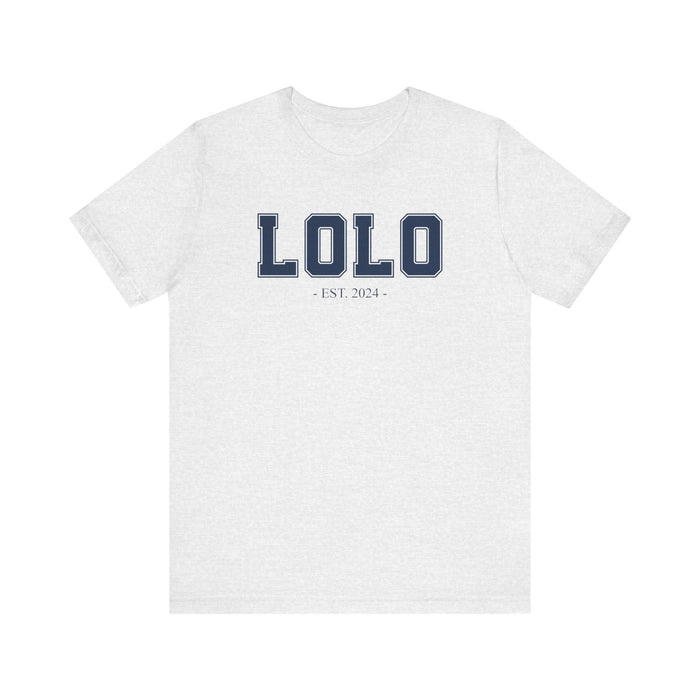 Lolo Established 2024 Tee Shirt - Personalized Grandfather Gift - Celebratory Grandpa T-Shirt - Custom Lolo New Grandfather Present