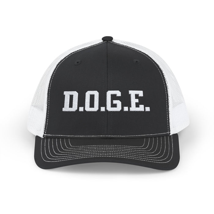 D.O.G.E. Embroidered Trucker Cap for Trump Supporters, Department of Government Efficiency, Gift for Republicans, Trump Gift, Funny, Light