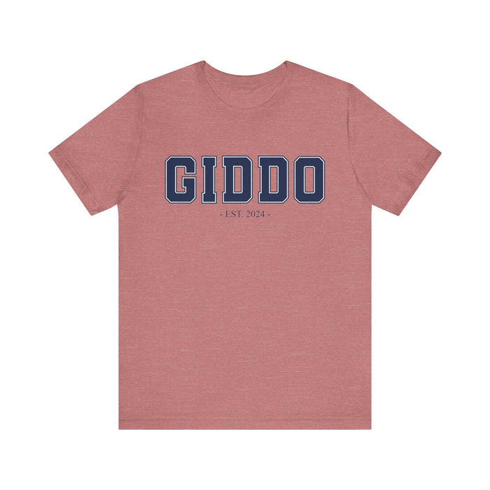 Giddo Established 2024 Tee Shirt - Personalized Grandfather Gift - Celebratory Grandpa T-Shirt - Custom Giddo New Grandfather Present Cotton