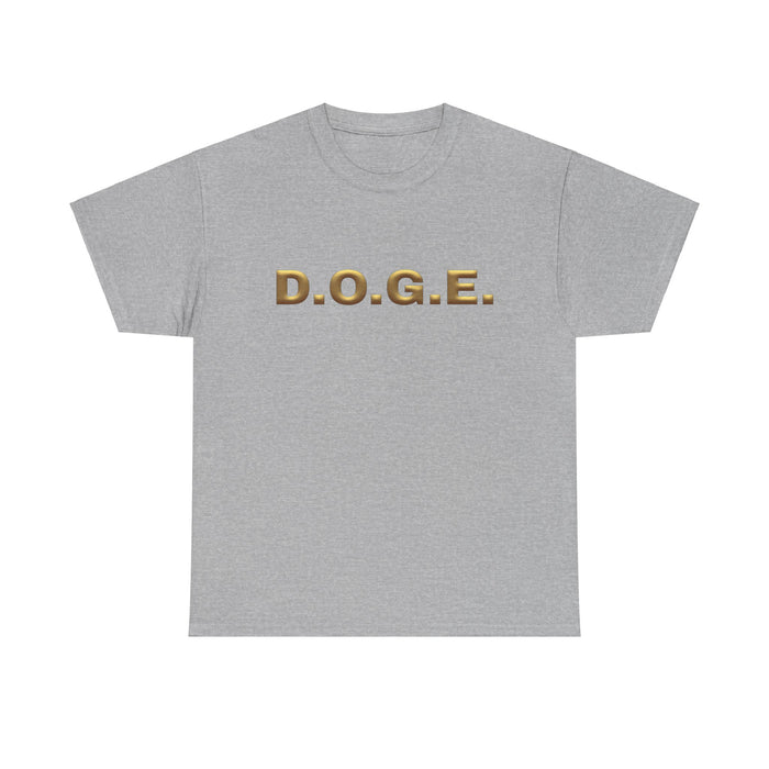 Department Of Government Efficiency Tee, Trump T-Shirt D.O.G.E Shirt Funny Political Satire Shirt, Top Humor Parody, Cool Graphic Tee, Gold