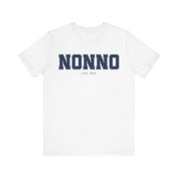 Nonno Established 2024 Tee Shirt - Personalized Grandfather Gift - Celebratory Grandpa T-Shirt - Custom Nonno New Grandfather Present