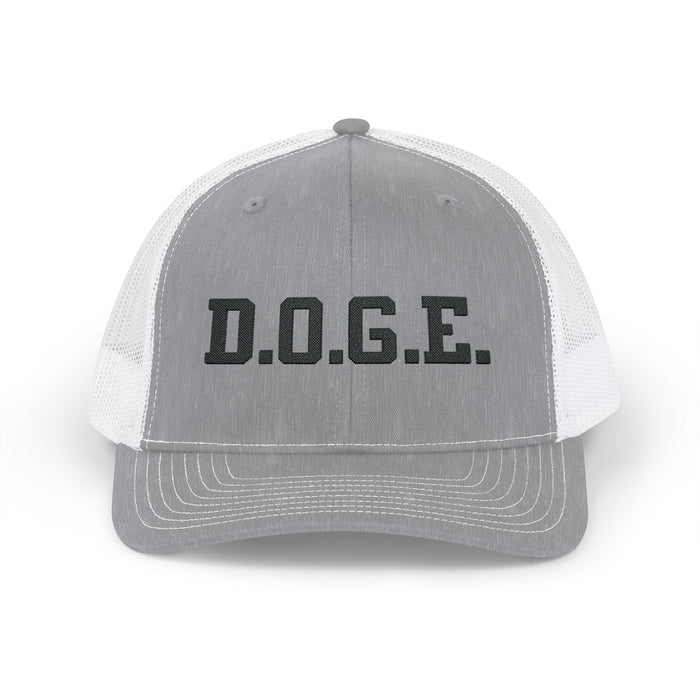 D.O.G.E. Embroidered Trucker Cap for Trump Supporters, Department of Government Efficiency, Gift for Republicans, Trump Gift, Funny, Dark