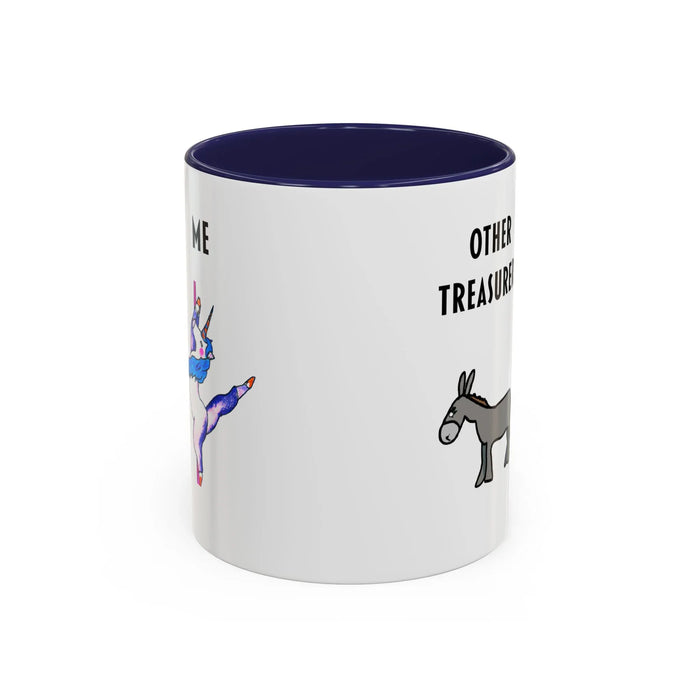 Funny Treasurer Coffee Mug — "Other Treasurers" Donkey / "Me" Pole-Dancing Unicorn (11oz)