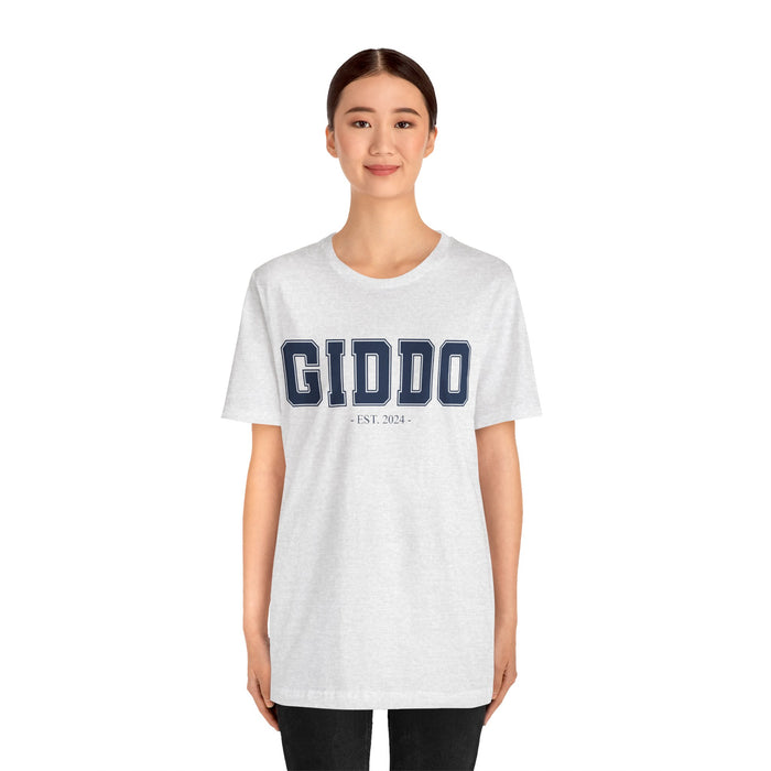 Giddo Established 2024 Tee Shirt - Personalized Grandfather Gift - Celebratory Grandpa T-Shirt - Custom Giddo New Grandfather Present Cotton