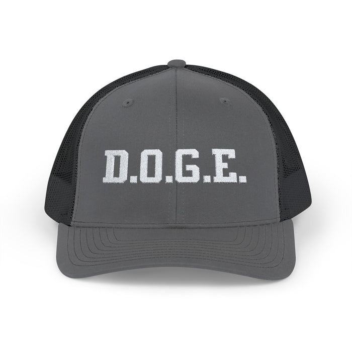 D.O.G.E. Embroidered Trucker Cap for Trump Supporters, Department of Government Efficiency, Gift for Republicans, Trump Gift, Funny, Light