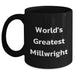 Funny Millwright Gifts - 'World's Greatest Millwright' Black Coffee Mug, Perfect for Mother's Day, Gifts from Men to Millwright Women, Friends, and Family - Main