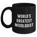 World's Greatest Mixologist Funny Quote Black Coffee Mug, Gifts from Men to Mixologists, Father's Day Unique Gifts - Main