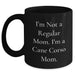 Cute Cane Corso Dog Mom Gifts from Family, Unique Black Coffee Mugs for Father's Day, Funny Quote 'I'm Not A Regular Mom. I'm A Cane Corso Mom.' - Main