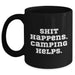 Camping Humor Funny Gifts from Men to Camping Enthusiasts for Father's Day Unique Black Coffee Mug - Main