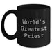 Funny World's Greatest Priest Black Coffee Mugs Gifts from Men for Priest Father's Day Unique Gifts - Main