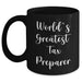 Funny Tax Preparer Gifts, 'World's Greatest' Black Coffee Mug for Men, Father's Day Unique Gifts from Family - Main