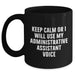 Funny Administrative Assistant Gifts, 'Keep Calm Or I Will Use My Administrative Assistant Voice' Black Coffee Mug for Men, Unique Father's Day Unique Gifts from Friends to Family - Main