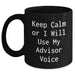 Funny Advisor Gifts Keep Calm Black Coffee Mug for Men from Family on Father's Day - Main