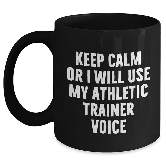 Funny Athletic Trainer Quote Gifts from Dad to Mom's Favorite Trainer, Black Coffee Mug for Father's Day - Main