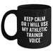 Funny Athletic Trainer Quote Gifts from Dad to Mom's Favorite Trainer, Black Coffee Mug for Father's Day - Main