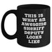 Funny Sheriff Deputy Gifts, This Is What Awesome Looks Like Black Coffee Mug for Dad, Father's Day Unique Gifts from Men to Sheriff Deputy Friends - Main