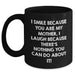 Funny Mother's Day Unique Gifts from Men to Women - I Smile Because You Are My Mother, Black Coffee Mug - Main