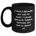 Aunt Gifts from Family - I Smile Because You Are My Aunt, Funny Black Coffee Mug - Father's Day Unique Gifts for Men - Main