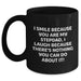Funny Stepdad Gifts - I Smile Because You Are My Stepdad, Black Coffee Mug for Father's Day, Gifts from Friends and Family - Main