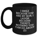 Funny Son Gifts, I Smile Because You Are My Son, Black Coffee Mugs for Him, Dad's Day Unique Gifts from Men to Son - Main