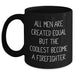 Cool Firefighter Mugs for Men Funny Inspirational Quote Gifts from Friends and Family on Father's Day, Black Coffee Mug - Main