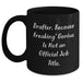 Drafter's Humor Black Coffee Mug, Funny Gift for Father's Day from Friends to Men, 'Drafter. Because Freaking' genius Is Not An Official Job Title.' - Main