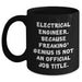 Electrical Engineer Gifts, Funny Quote, Black Coffee Mug, Father's Day Unique Gifts from Family to Electrical Engineer - Main
