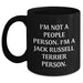 Funny Jack Russell Terrier Dog Gifts for Men, 'I'm Not A People Person. I'm A Jack Russell Terrier Person.' Black Coffee Mug for Father's Day from Friends - Main