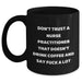 Funny Nurse Practitioner Gifts for Graduation - 'Don't Trust...' Black Coffee Mug, Gifts from Friends to Nurse Practitioner - Main