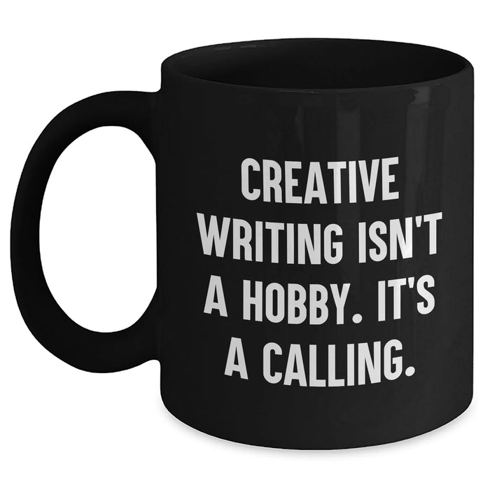 Creative Writing Quotes Gifts for Her, Funny Quote Mama's Calling, Black Coffee Mug, 11oz or 15oz, Microwave and Dishwasher Safe, Gifts from Family for Mother's Day - Main