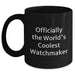 Funny Watchmaker Gifts from Men to Watchmaker on Father's Day - Officially The World's Coolest Watchmaker Black Coffee Mug - Main