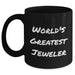 Funny World's Greatest Jeweler Gifts for Men from Coworkers - Unique Black Coffee Mug for Jeweler Enthusiasts on Graduation Day - Main