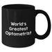 Funny World's Greatest Optometrist Black Coffee Mug Gifts from Men for Father's Day - Additional