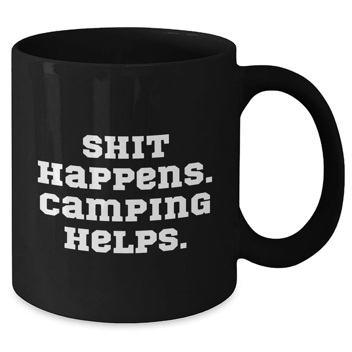 Camping Humor Funny Gifts from Men to Camping Enthusiasts for Father's Day Unique Black Coffee Mug - Additional