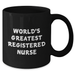 World's Greatest Registered Nurse Funny Gift for Mom's Day Unique Registered Nurse Gifts Black Coffee Mug from Family - Additional