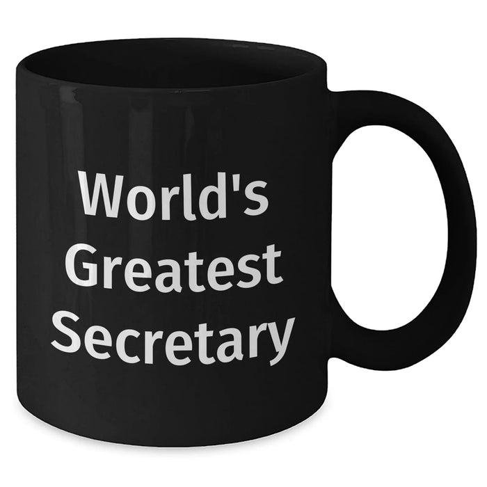 Funny World's Greatest Secretary Black Coffee Mug Gifts for Men from Family on Father's Day - Additional