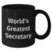 Funny World's Greatest Secretary Black Coffee Mug Gifts for Men from Family on Father's Day - Additional