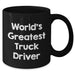 Funny Truck Driver Gifts from Men to World's Greatest Truck Drivers, Black Coffee Mug for Father's Day - Additional