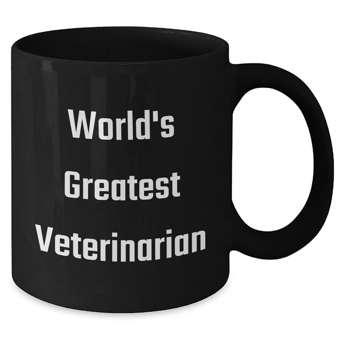 Funny Veterinarian Gifts - 'World's Greatest Veterinarian' Black Coffee Mug for Mom's Day - Additional