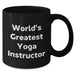 Funny World's Greatest Yoga Instructor Gifts for Dad's Yoga Instructor Black Coffee Mug - Additional