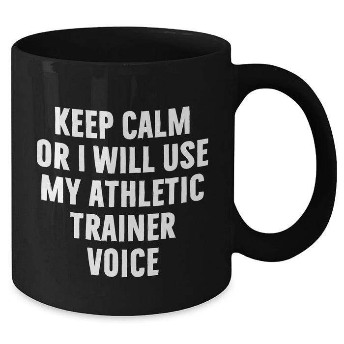 Funny Athletic Trainer Quote Gifts from Dad to Mom's Favorite Trainer, Black Coffee Mug for Father's Day - Additional