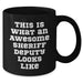 Funny Sheriff Deputy Gifts, This Is What Awesome Looks Like Black Coffee Mug for Dad, Father's Day Unique Gifts from Men to Sheriff Deputy Friends - Additional