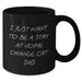 Funny Orange Cat Dad Gifts from Men to Orange Cat Lovers on Father's Day - Black Coffee Mug - Additional