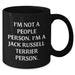Funny Jack Russell Terrier Dog Gifts for Men, 'I'm Not A People Person. I'm A Jack Russell Terrier Person.' Black Coffee Mug for Father's Day from Friends - Additional