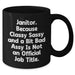 Funny Janitor Gifts, Black Coffee Mug for Janitor, Gifts from Mom, Unique Mother's Day Unique Gifts for Her, Janitor Quote: 'Classy Sassy And A Bit Fearlessy Is Not An Official Job Title' - Additional