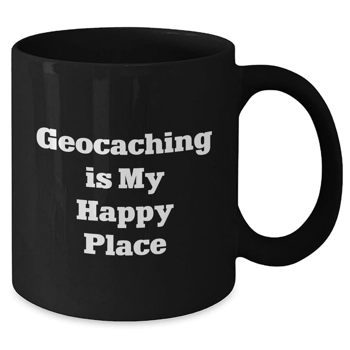 Geocaching Enthusiasts Gifts from Family to Friends, Inspirational Black Coffee Mug - Additional