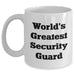 Funny Security Guard Gifts from Men to Security Guard, World's Greatest White Coffee Mug for Father's Day - Main