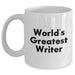 Funny Quote World's Greatest Writer Gifts for Men White Coffee Mug, Father's Day Unique Gifts from Family - Main